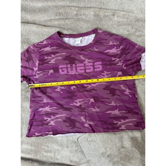 GUESS Cropped Shirt camou print Size M - Picture 10 of 12